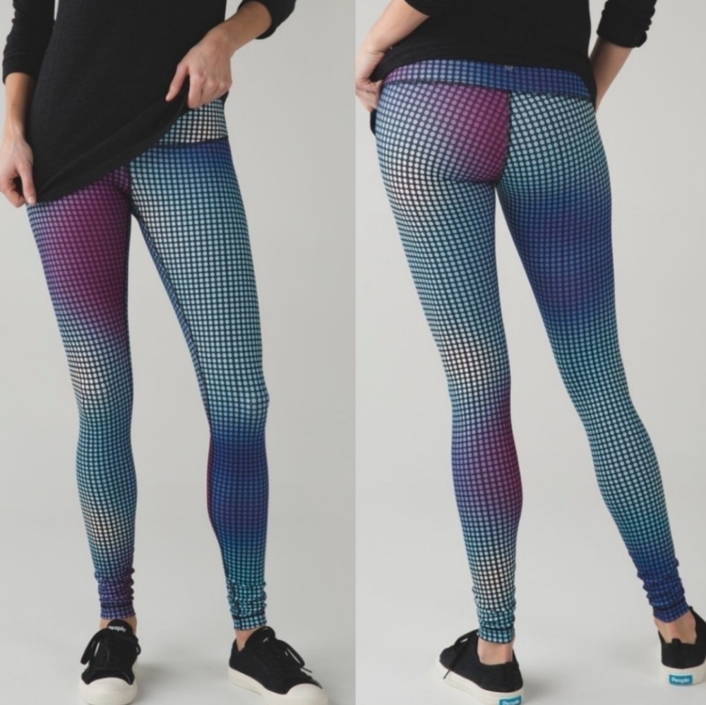 Lululemon 4 Cosmic Dot Wunder Under Pants III Full On Luon
